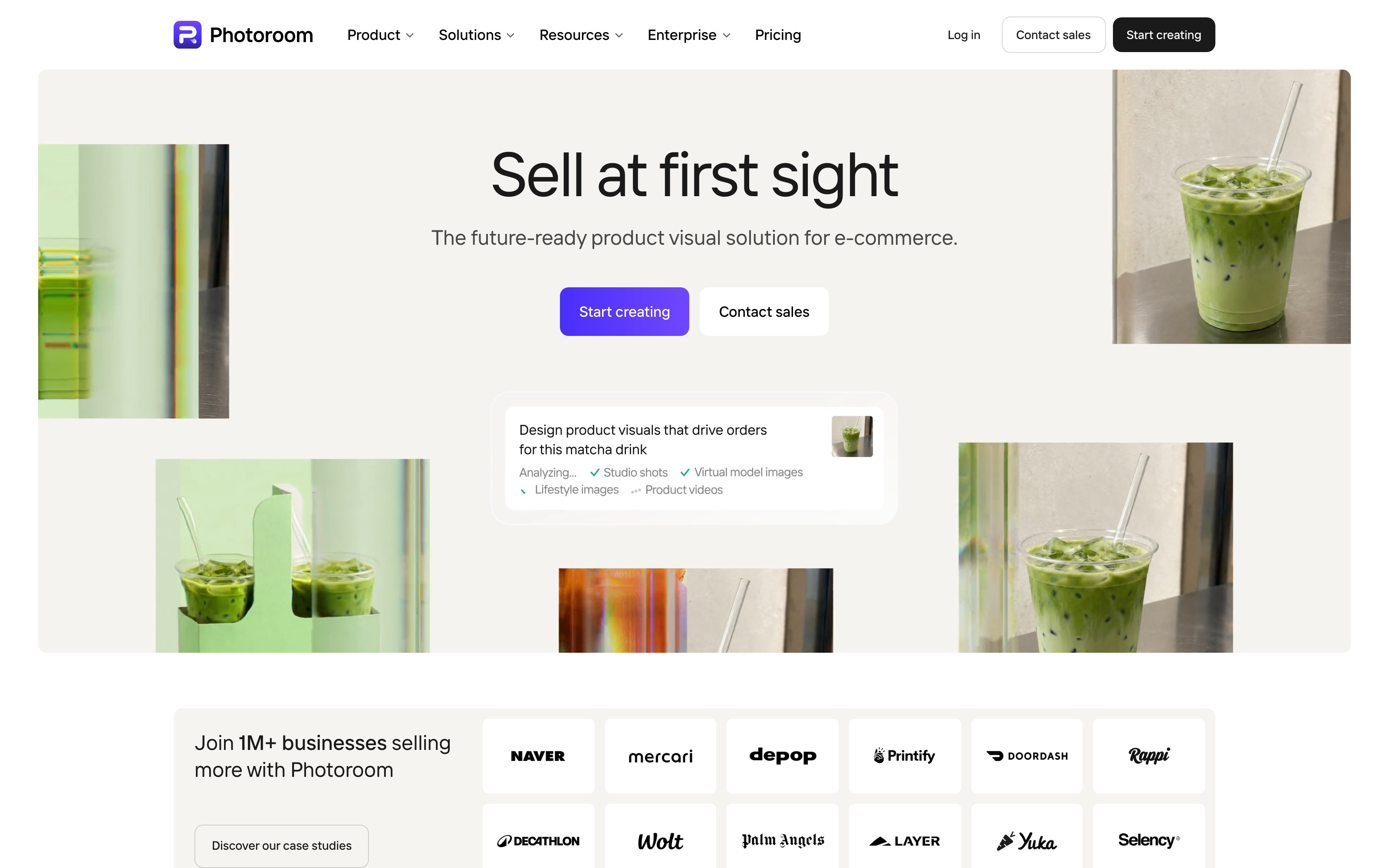 Photoroom official product page or product image